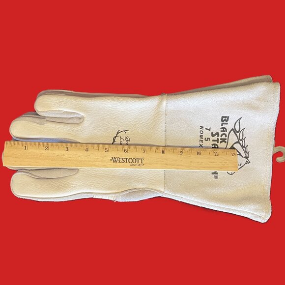 LEATHER WELDING GLOVES Black Stallion 750L Large PREMIUM ELK SKIN 1140A - Picture 8 of 11